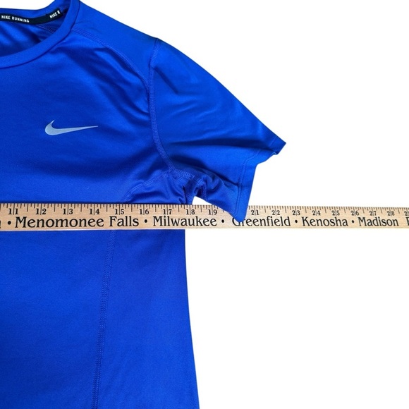 Nike DRI-FIT Miler T-Shirt Men S Blue Purple Running Reflective Crew Neck 872021 - Picture 4 of 11